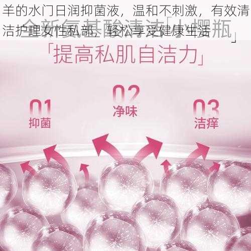 羊的水门日润抑菌液,温和不刺激,有效清洁护理女性私部,轻松享受健康生活